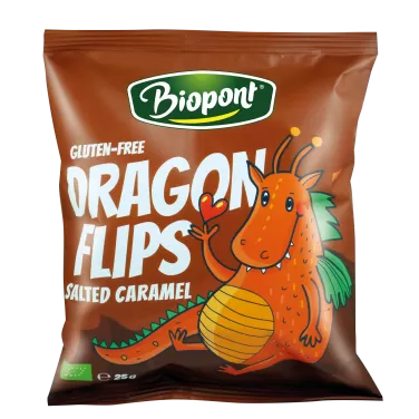 Biopont bio dragon flips kukorica snack sós karamellás 25 g