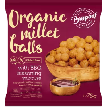 Bio extrudált kölesgolyó barbecue 75 g