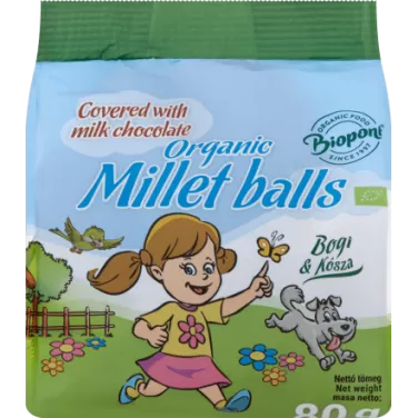 Bio extrudált kölesgolyó tejcsokoládés 80 g