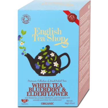 20 bio fehér tea áfonyás és bodzás 20x1.5g 30 g