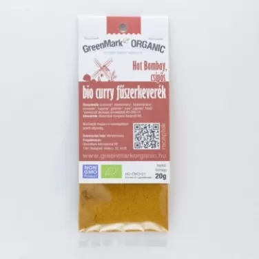 bio Curry fűszerkeverék, Hot Bombay, csípős 20g