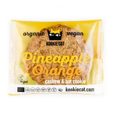Cat bio vegán gluténmentes kesudiós zabkeksz, ananász-narancs 50 g