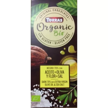 Bio 70%-os étcsokoládé extra szűz olíva olajjal és tengeri sóval 100 g
